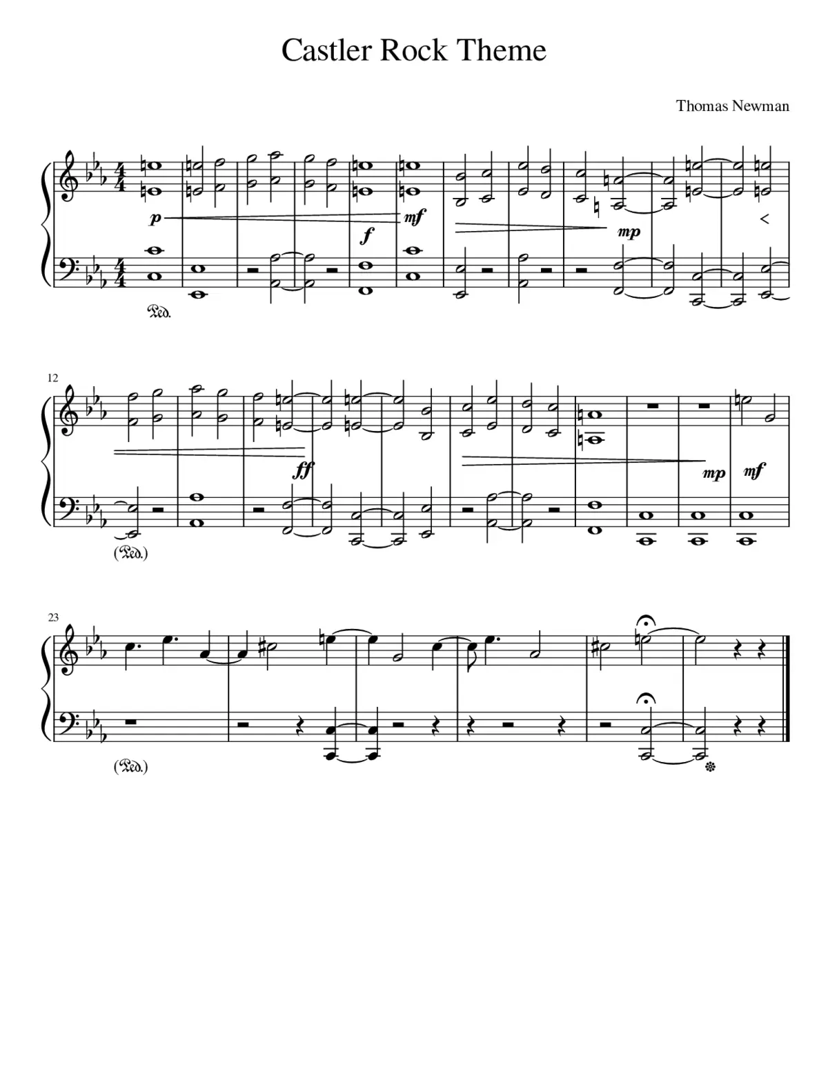 Castler Rock Theme - Page 1