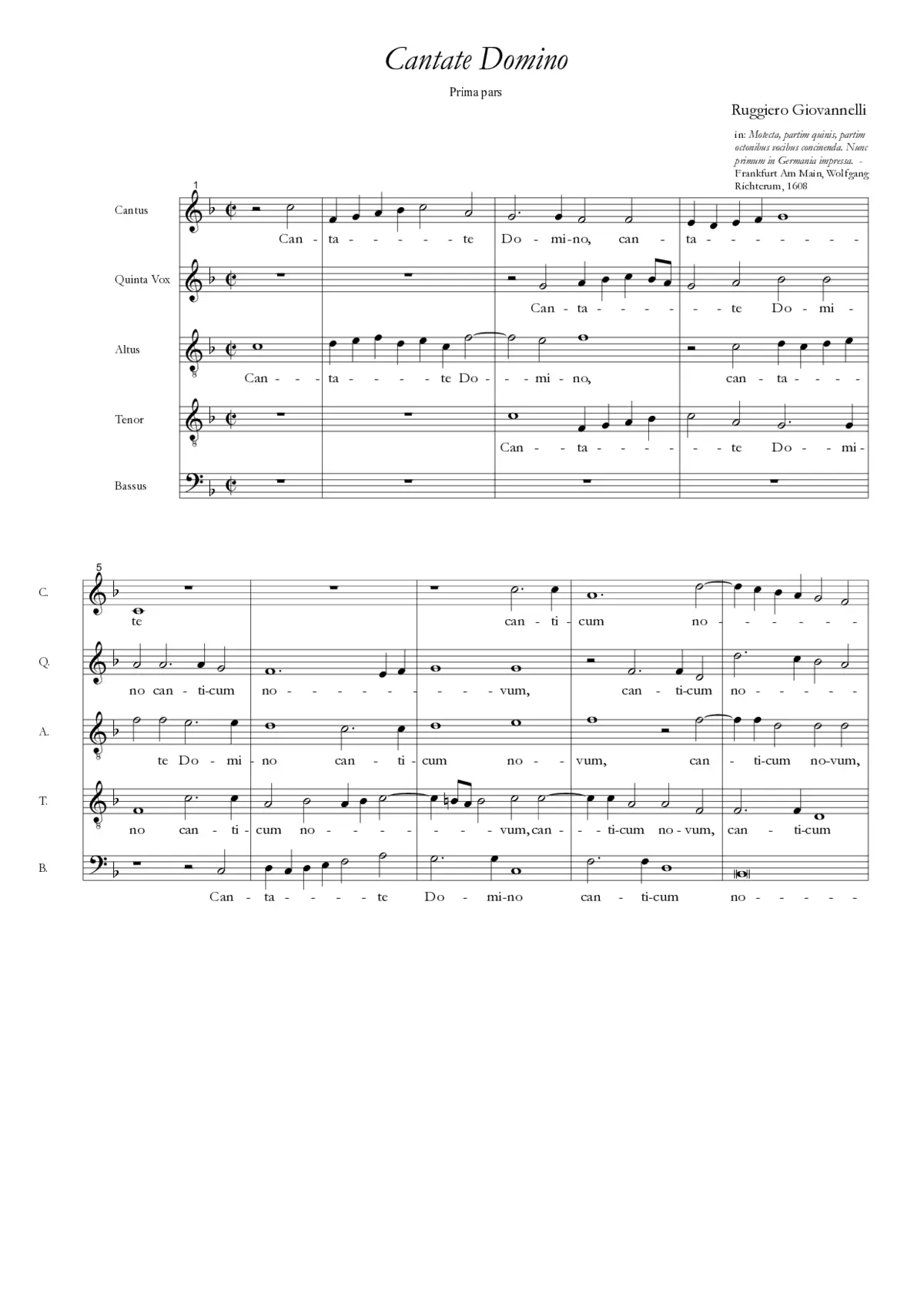 Cantate Domino - Page 1