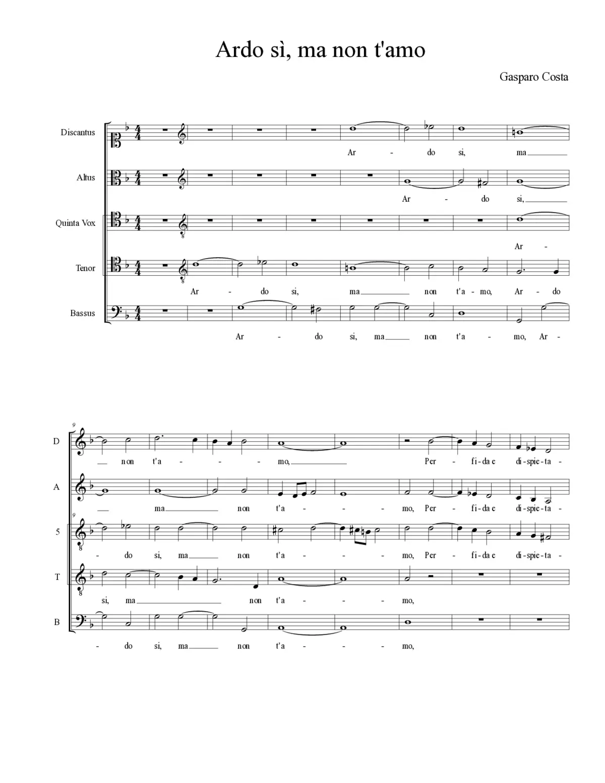 Ardo sì, ma non t'amo - Page 1