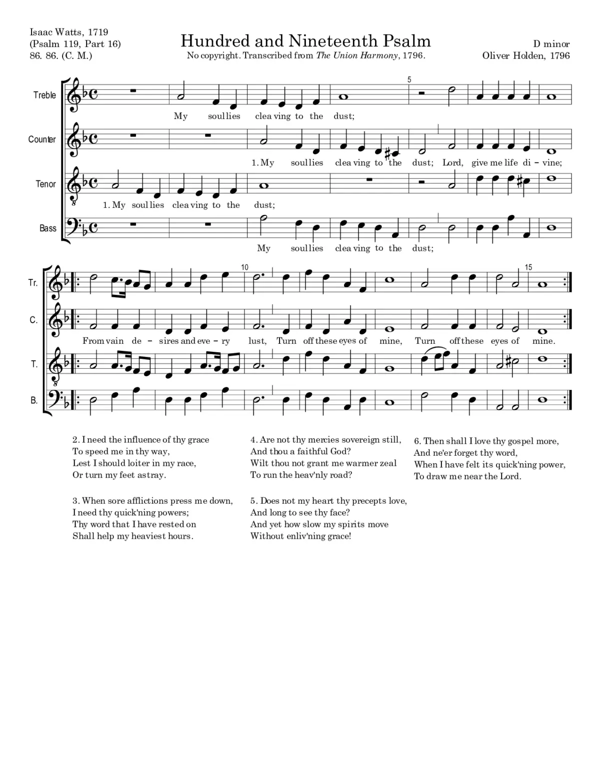 Hundred and Nineteenth Psalm - Page 1