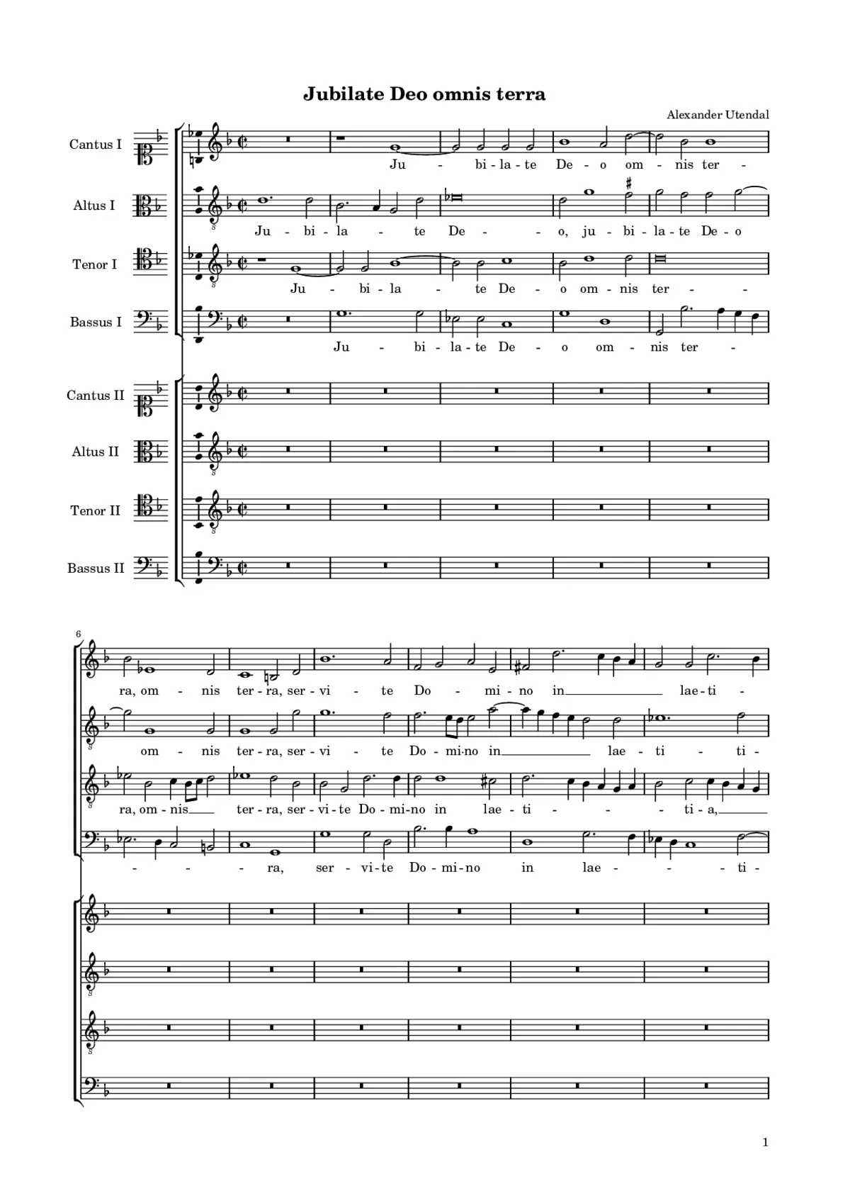 Jubilate Deo omnis terra - Page 1