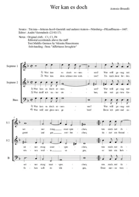 Wer kann es doch ermessen