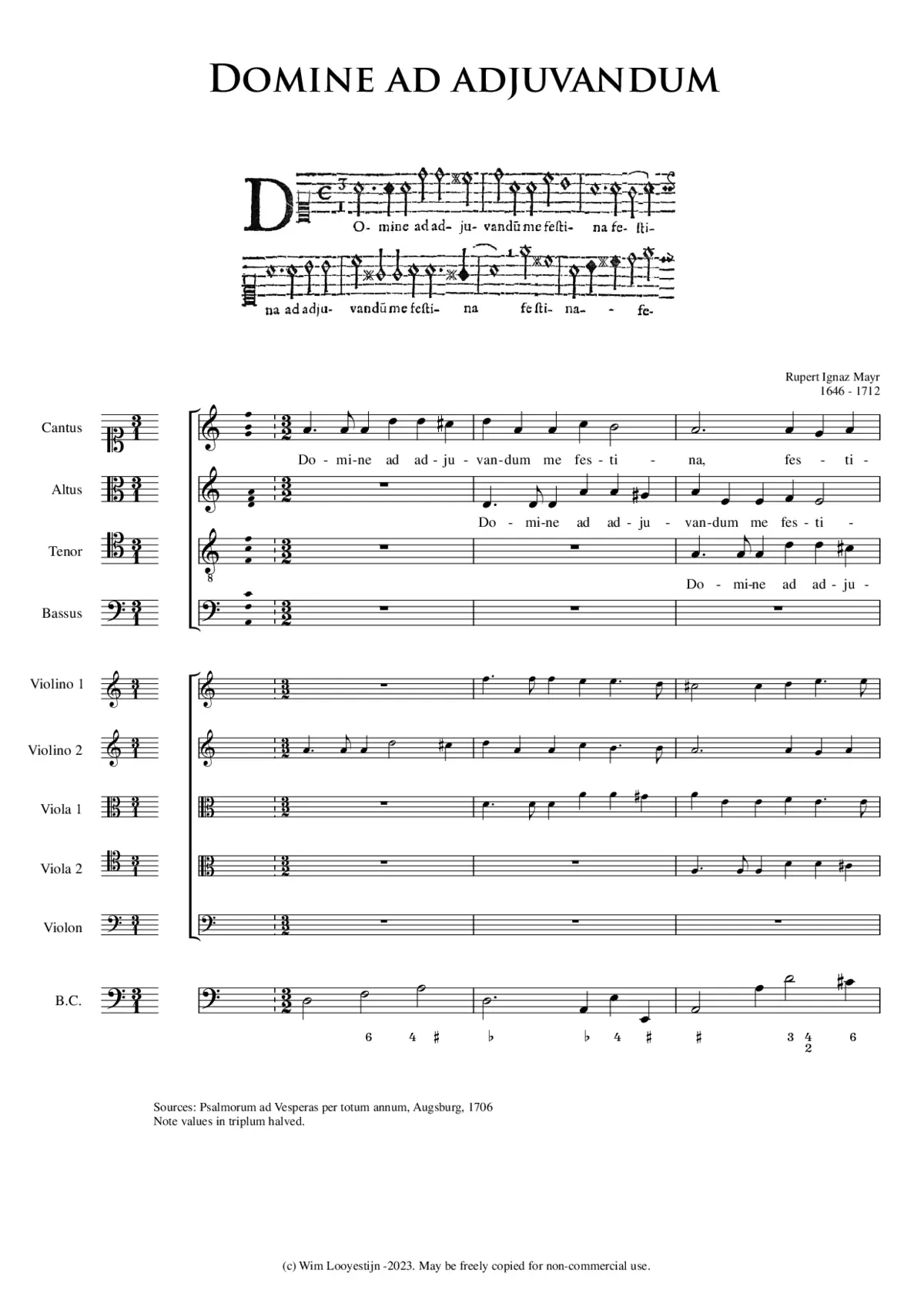 Domine ad adjuvandum - Page 1