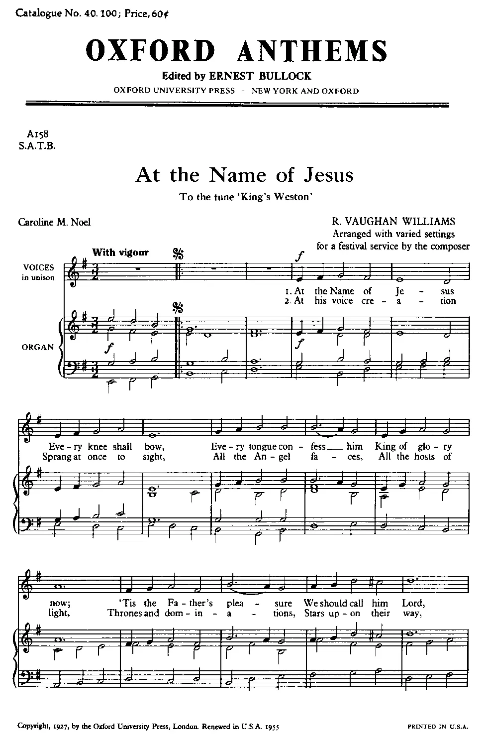 At the Name of Jesus - Page 1