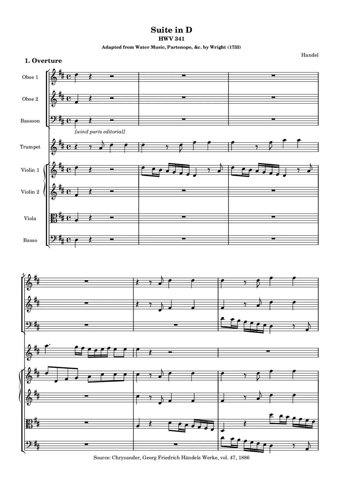 Suite in D major - Page 1