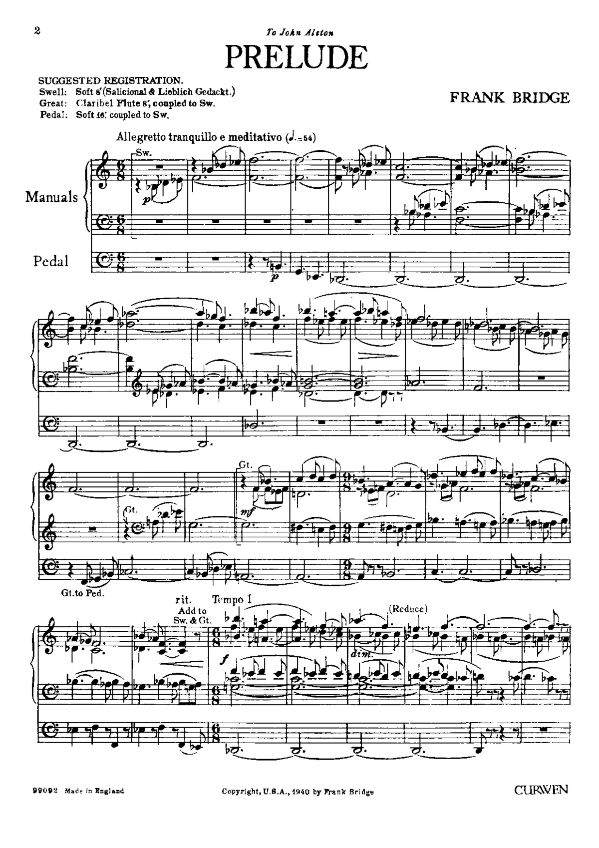 3 Pieces for Organ - Page 1