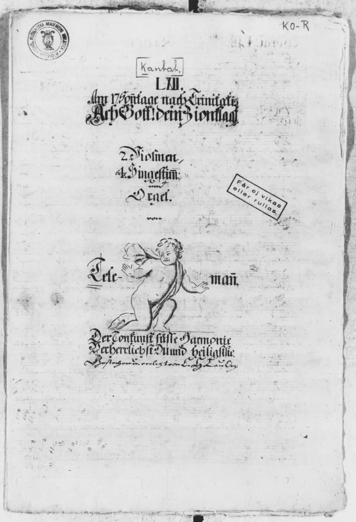 Ach Gott! dein Zion klagt und weint, TWV 1:10 - Page 1