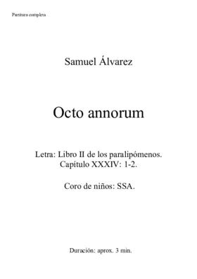 Octo annorum