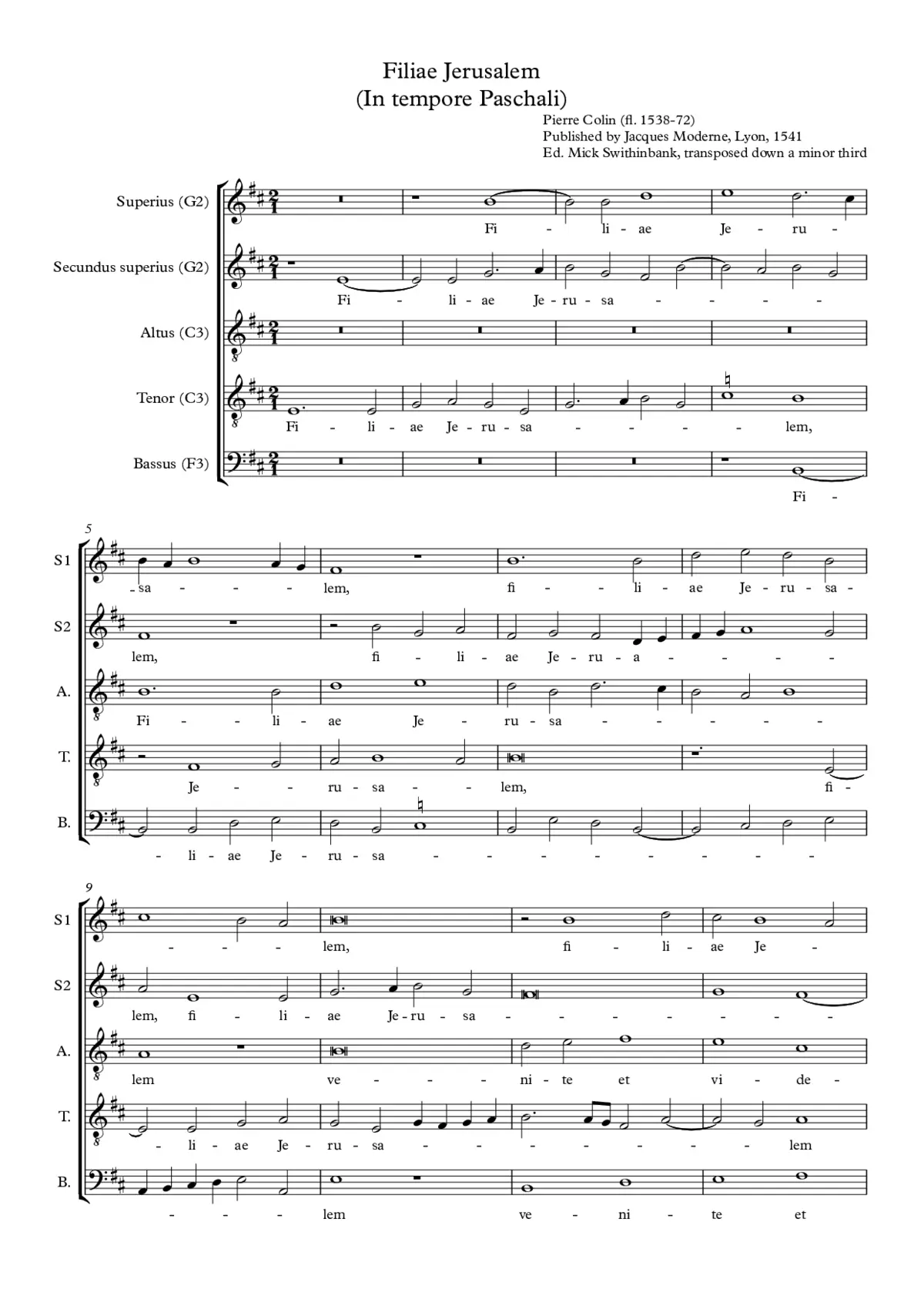 Filiae Jerusalem - Page 1