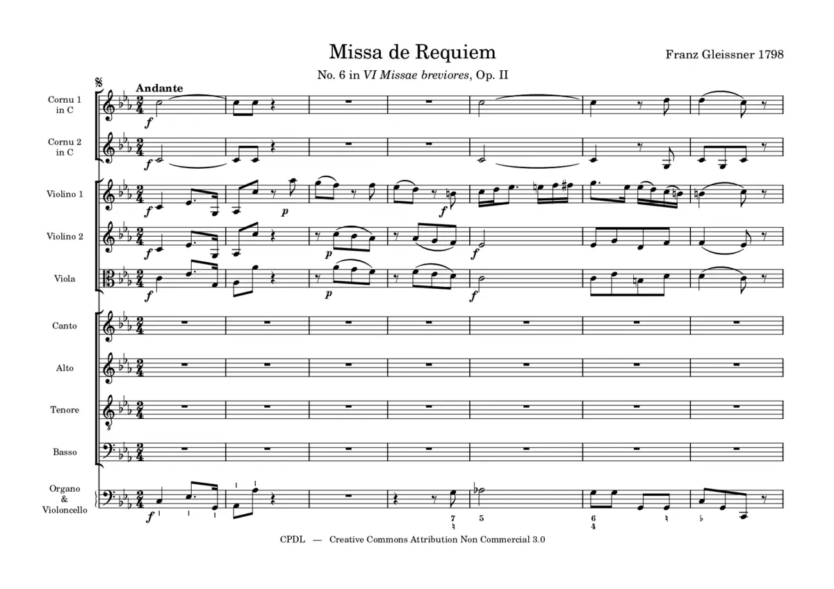 Missa de Requiem, Op. II,6 - Page 1