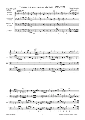 Invenerunt me custodes civitatis, SWV 273
