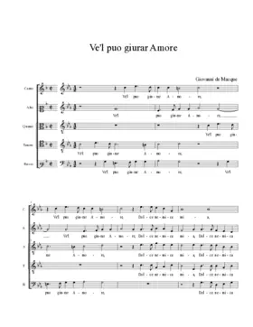 Vel puo giurar Amore