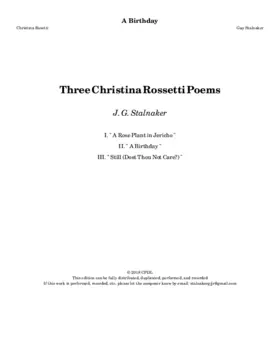 Three Christina Rossetti Songs