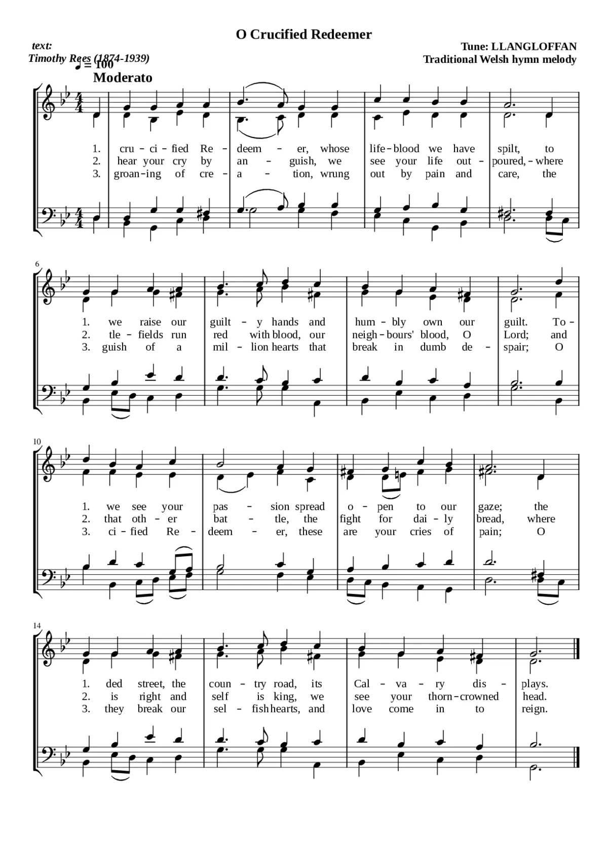 Ak krustÄ sistais PestÄtÄj (O Crucified Redeemer) - Page 1