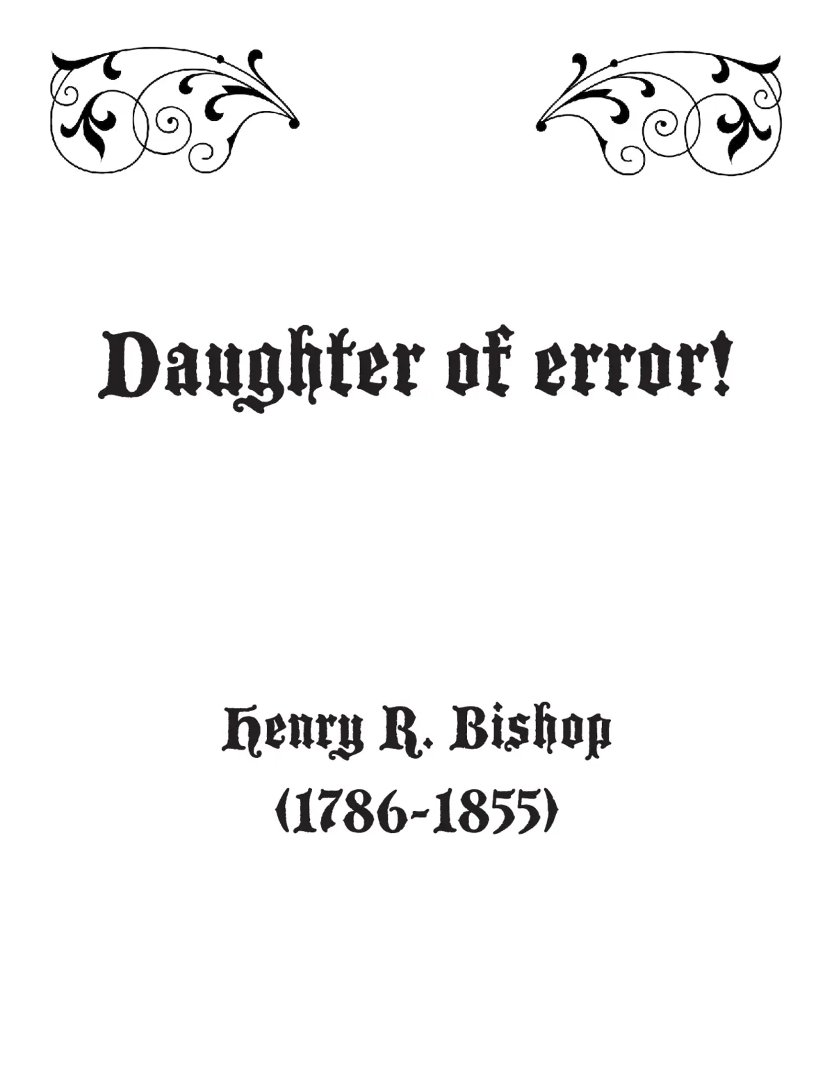 Daughter of error! - Page 1