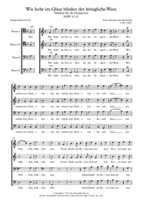Wie hehr im Glase blinket der königliche Wein MWV G 11
