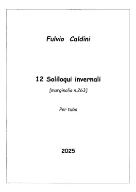 12 Soliloqui invernali, Marginalia No.263