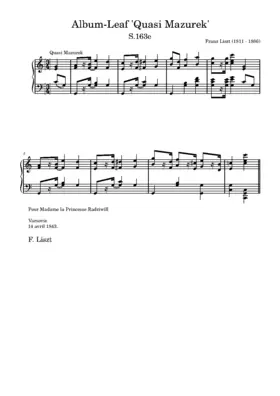 Album-Leaf 'Quasi Mazurek'