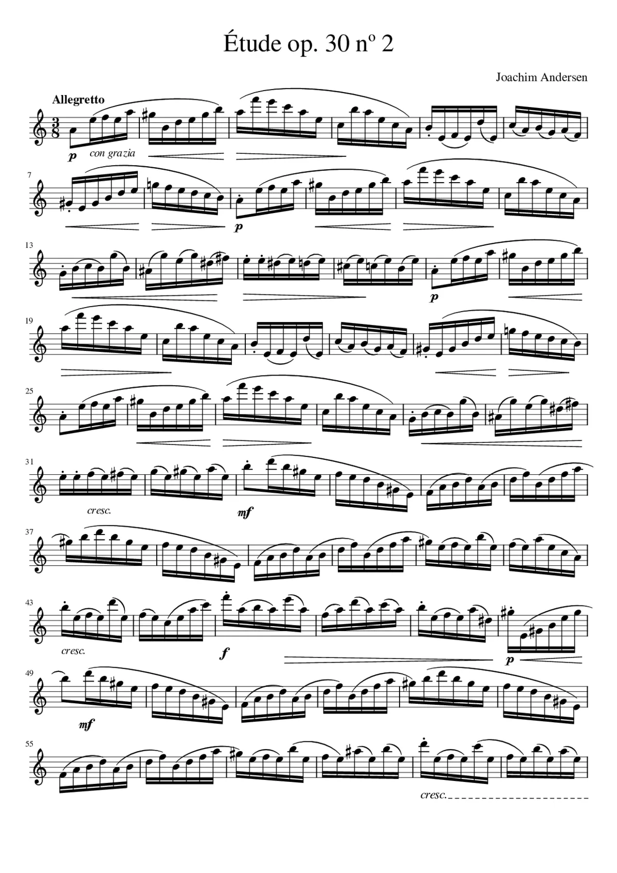 24 Etudes for Flute Op.30 - Page 1