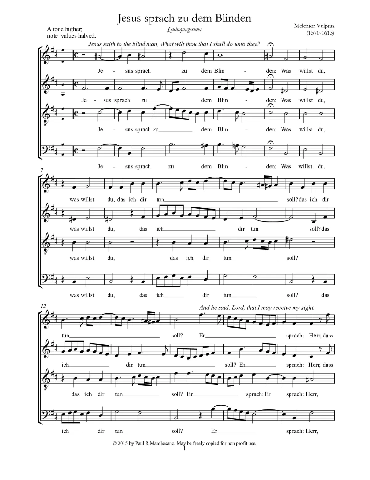 Jesus sprach zu dem Blinden - Page 1