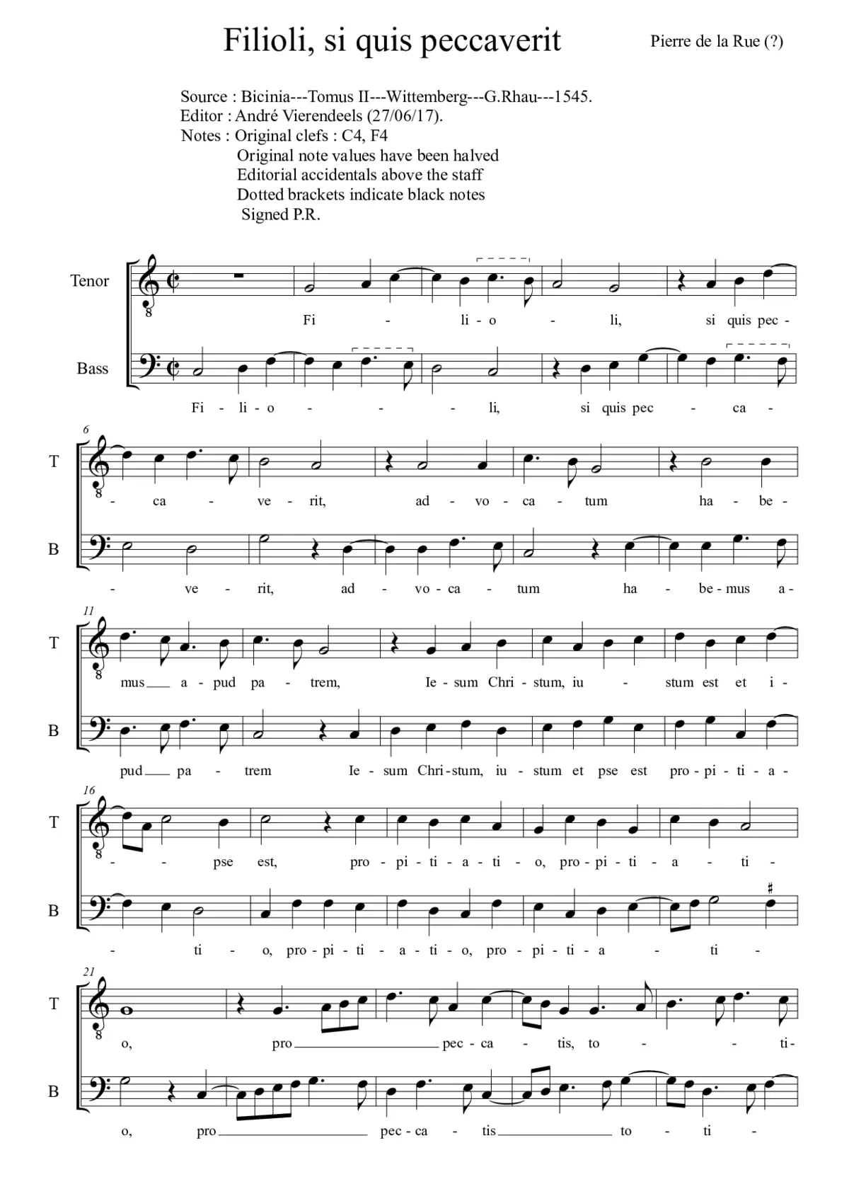 Filioli, si quis peccaverit - Page 1