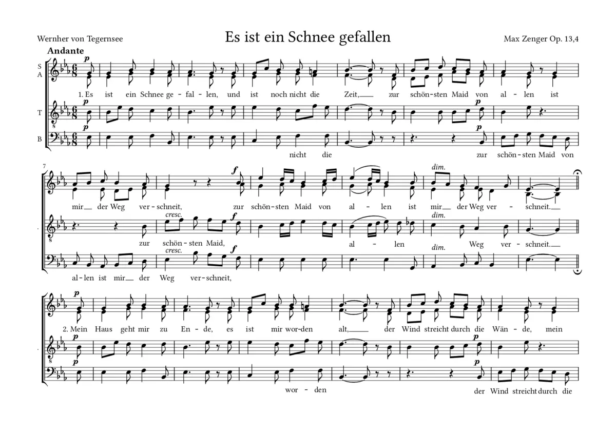 Es ist ein Schnee gefallen - Page 1