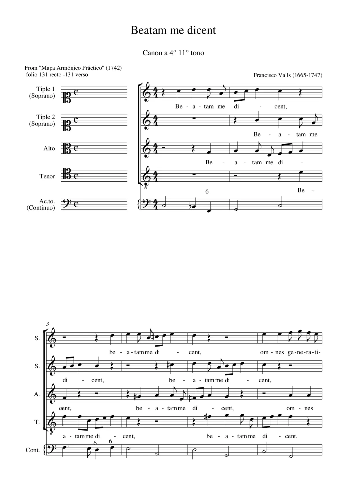 Beatam me dicent a 4 - Page 1