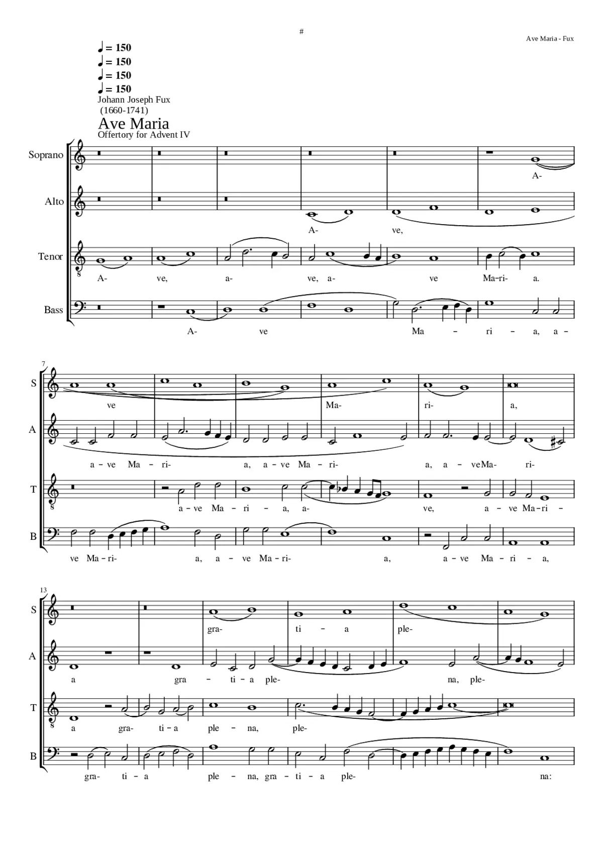 Ave Maria K151 - Page 1