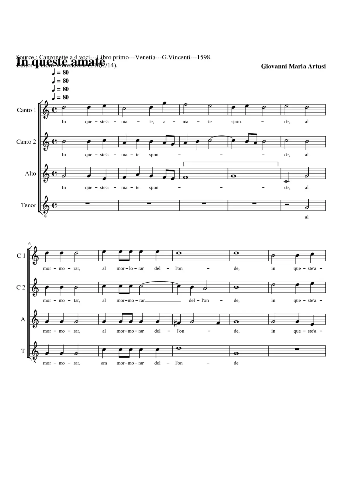 In queste amate sponde - Page 1