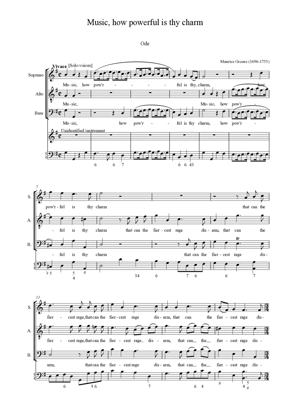 Music, how powerful is thy charm - Page 1