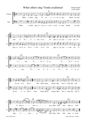 When others sing 'Venite exultemus'