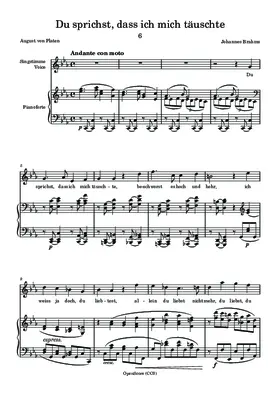 Du sprichst, dass ich mich täuschte.