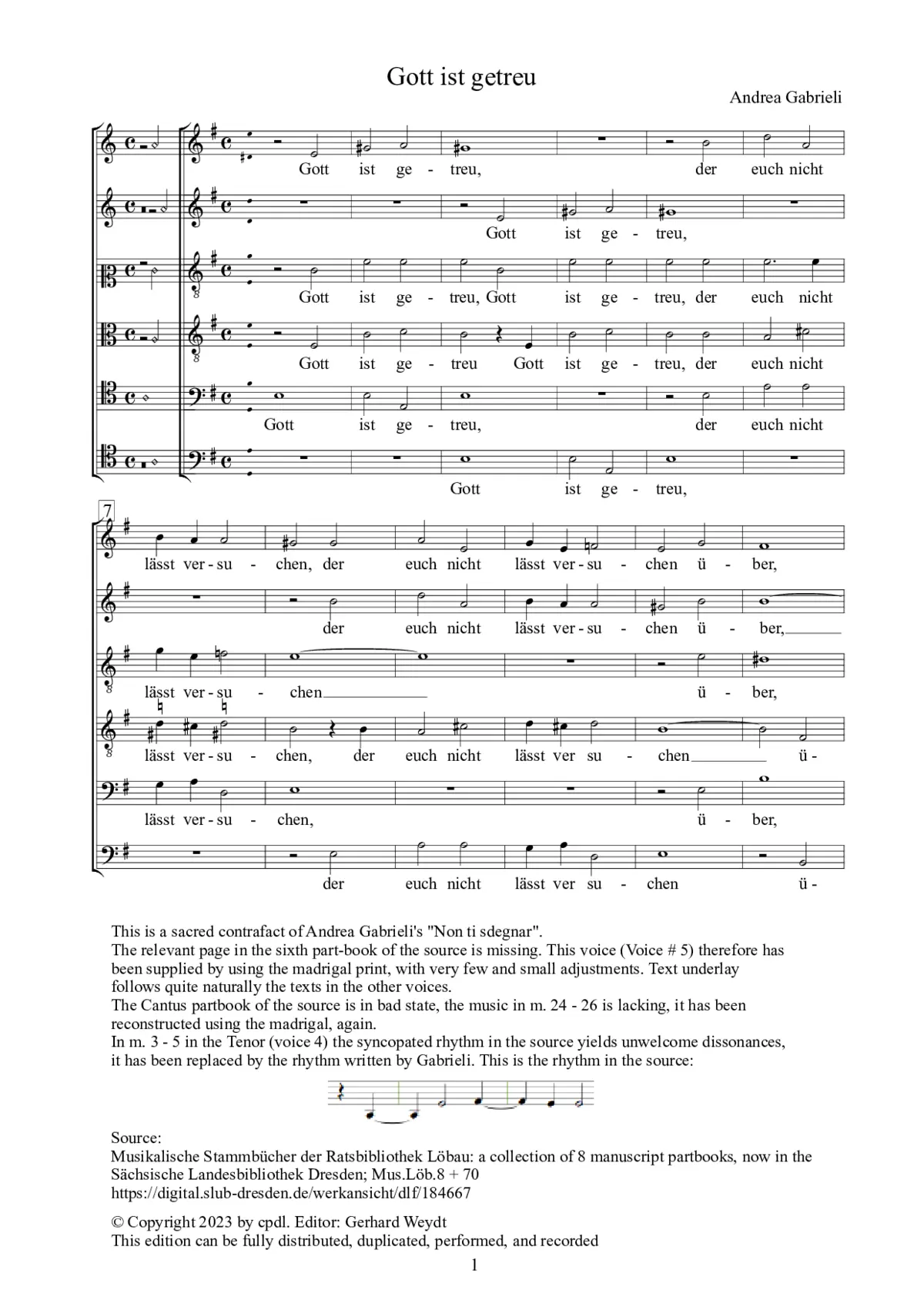 Gott ist getreu - Page 1