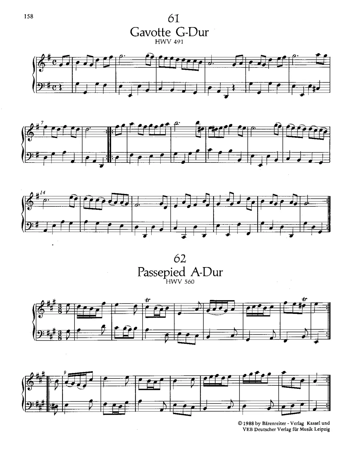 Passepied in A major - Page 1