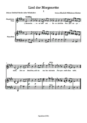 Lied der Morgenröte