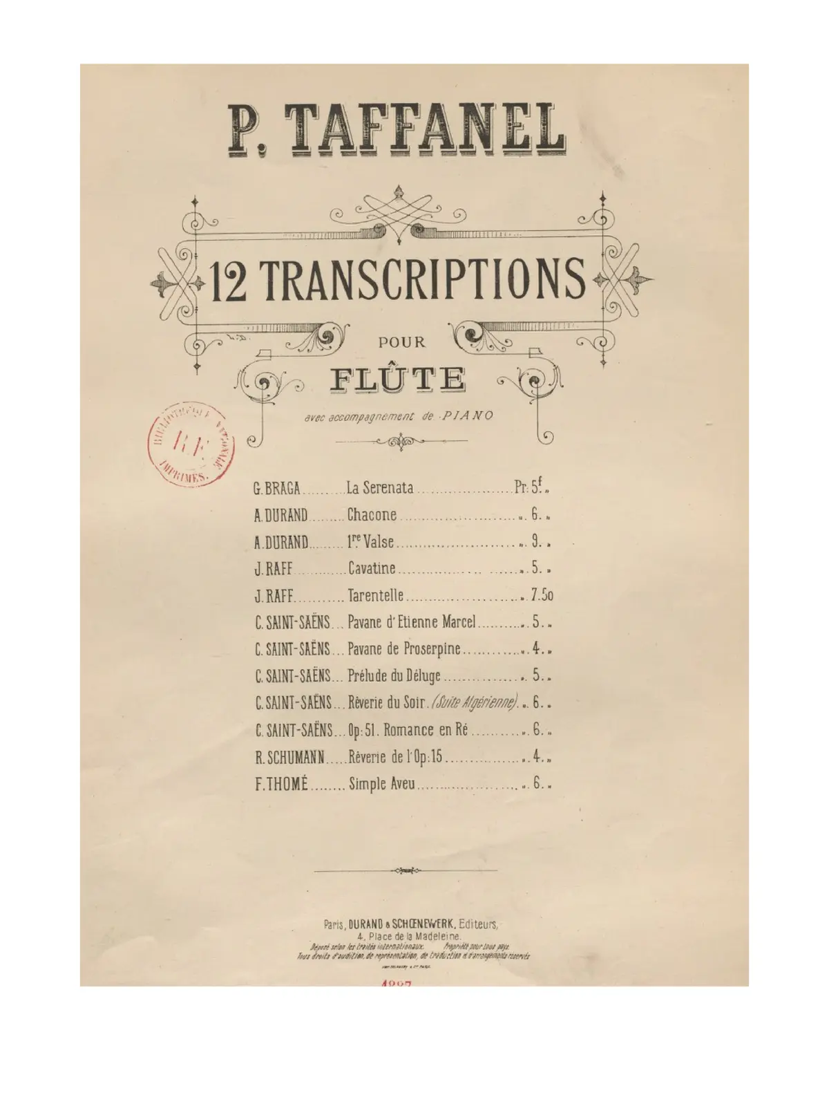 12 Transcriptions for Flute and Piano - Page 1