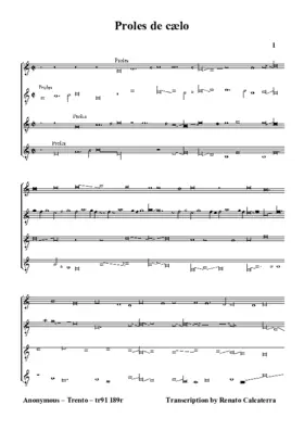 Proles de cælo prodiit