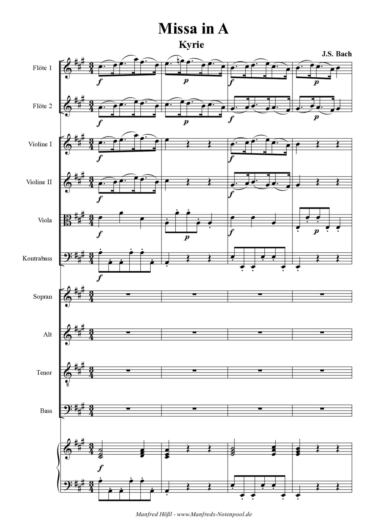 Missa in A, BWV 234 - Page 1
