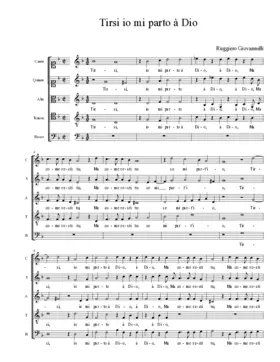 Tirsi io mi parto à Dio