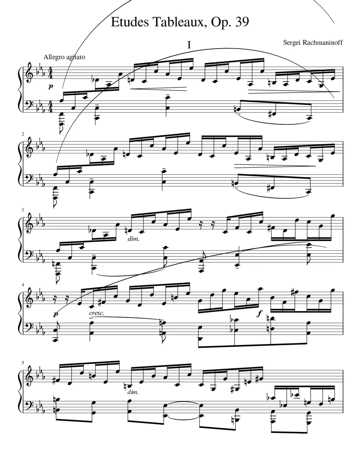Études-tableaux Op.39 - Page 1