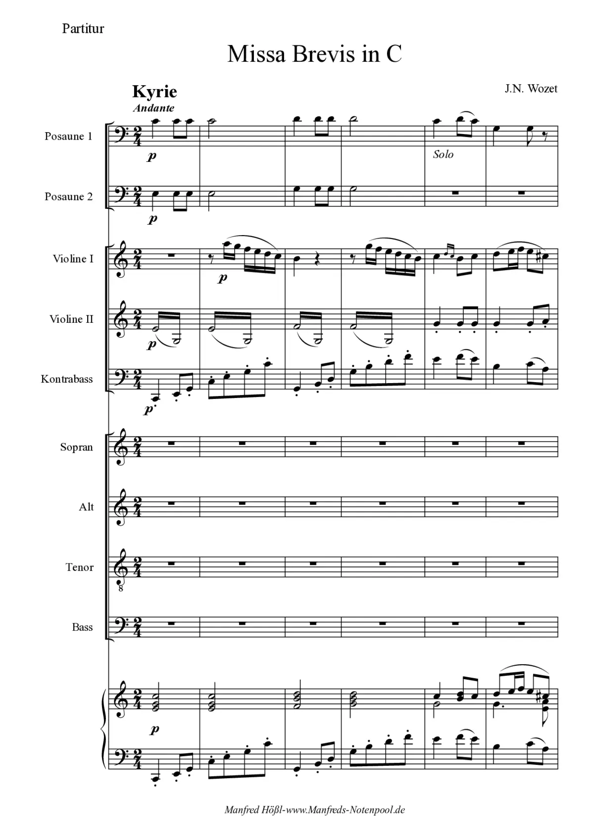 Missa brevis in C - Page 1