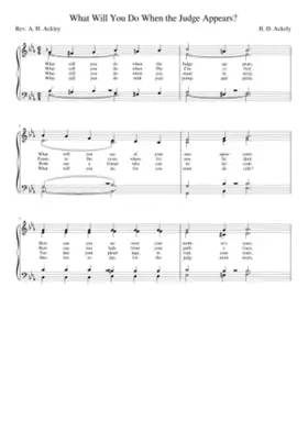 What will you do when the Judge appears (Ackley)