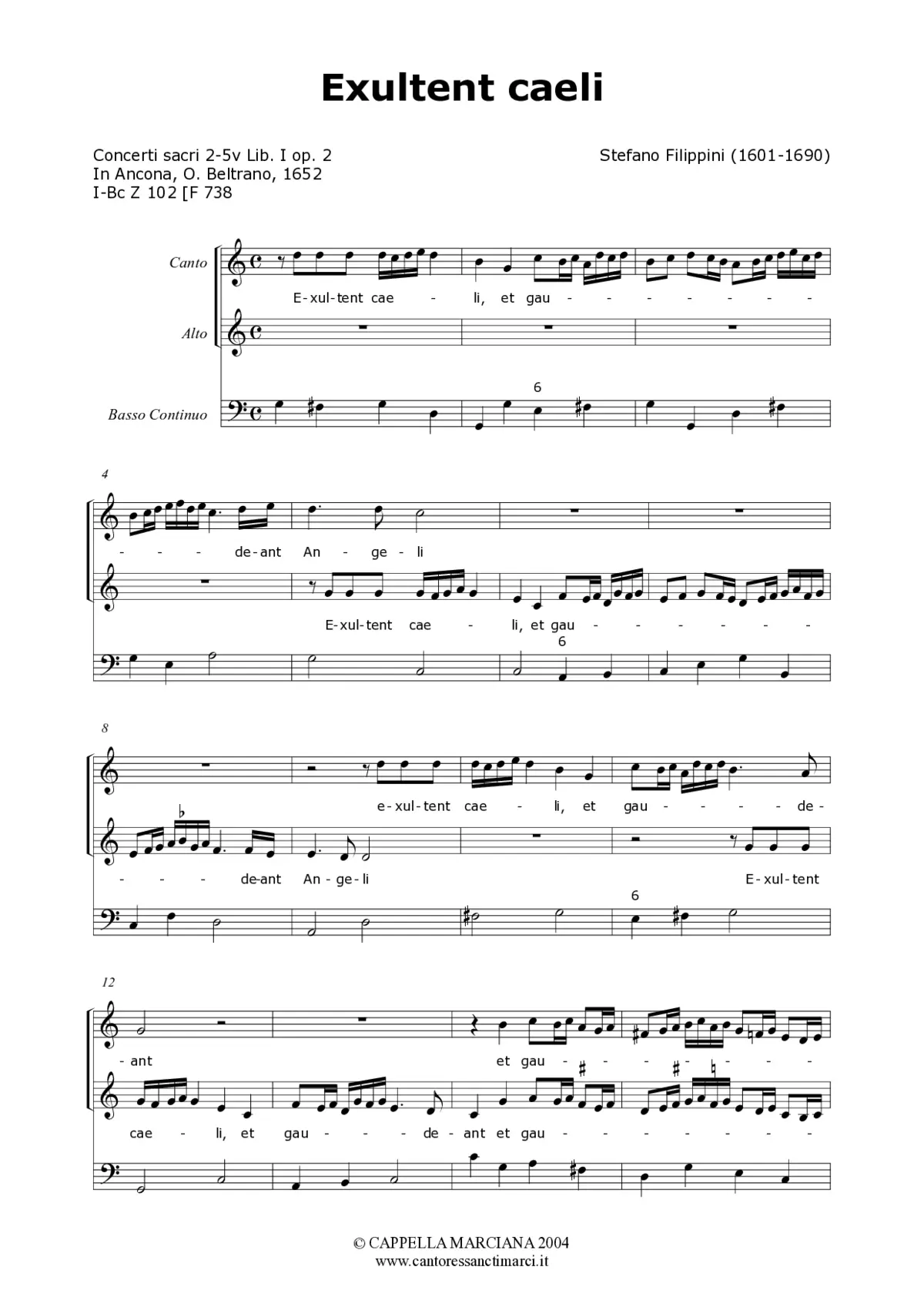 Exultent caeli - Page 1