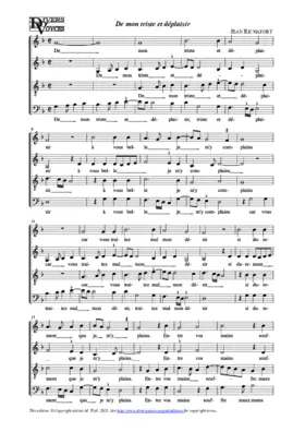 De mon triste et desplaisir