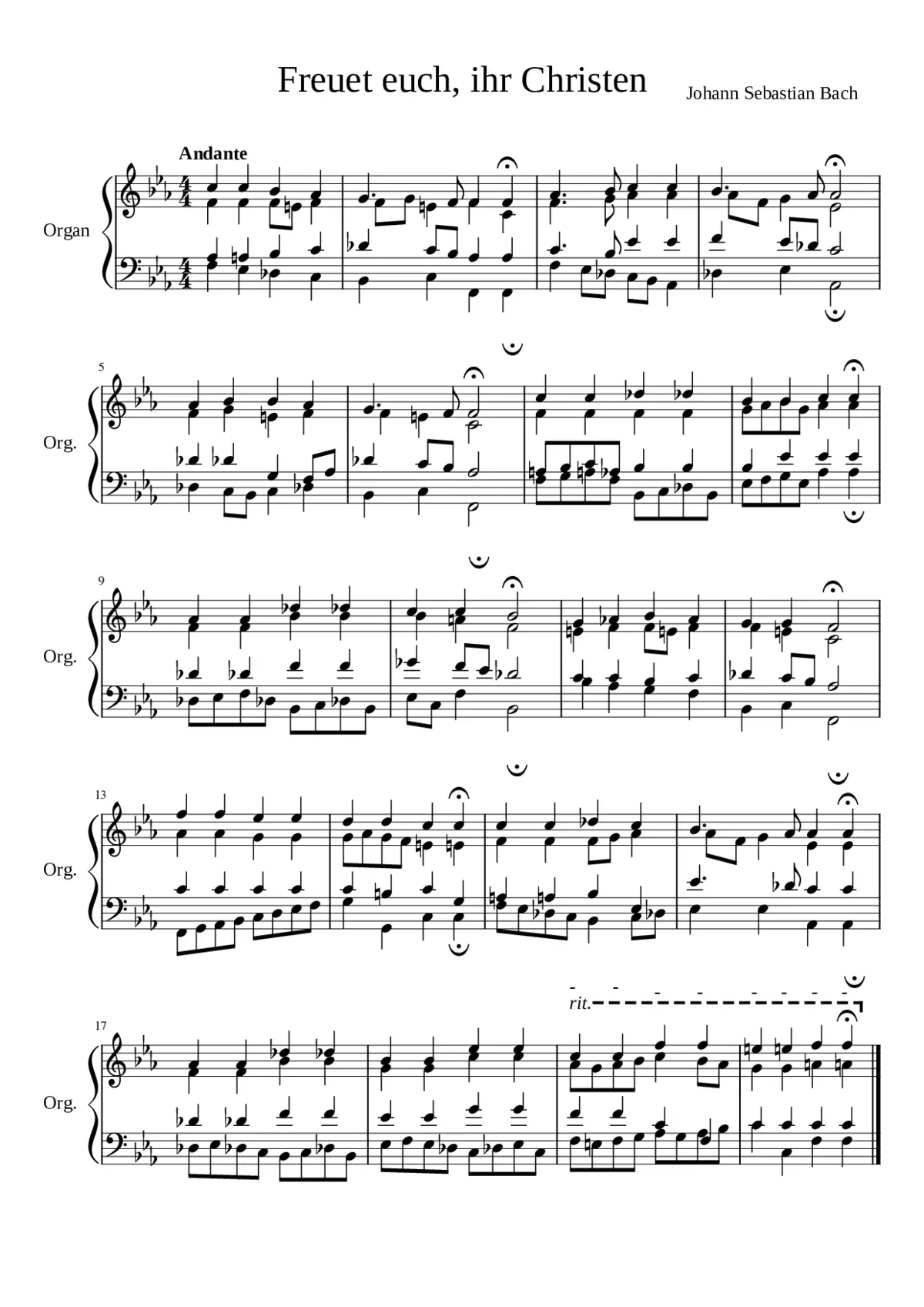 Freuet euch ihr Christen BWV40/8 - Page 1