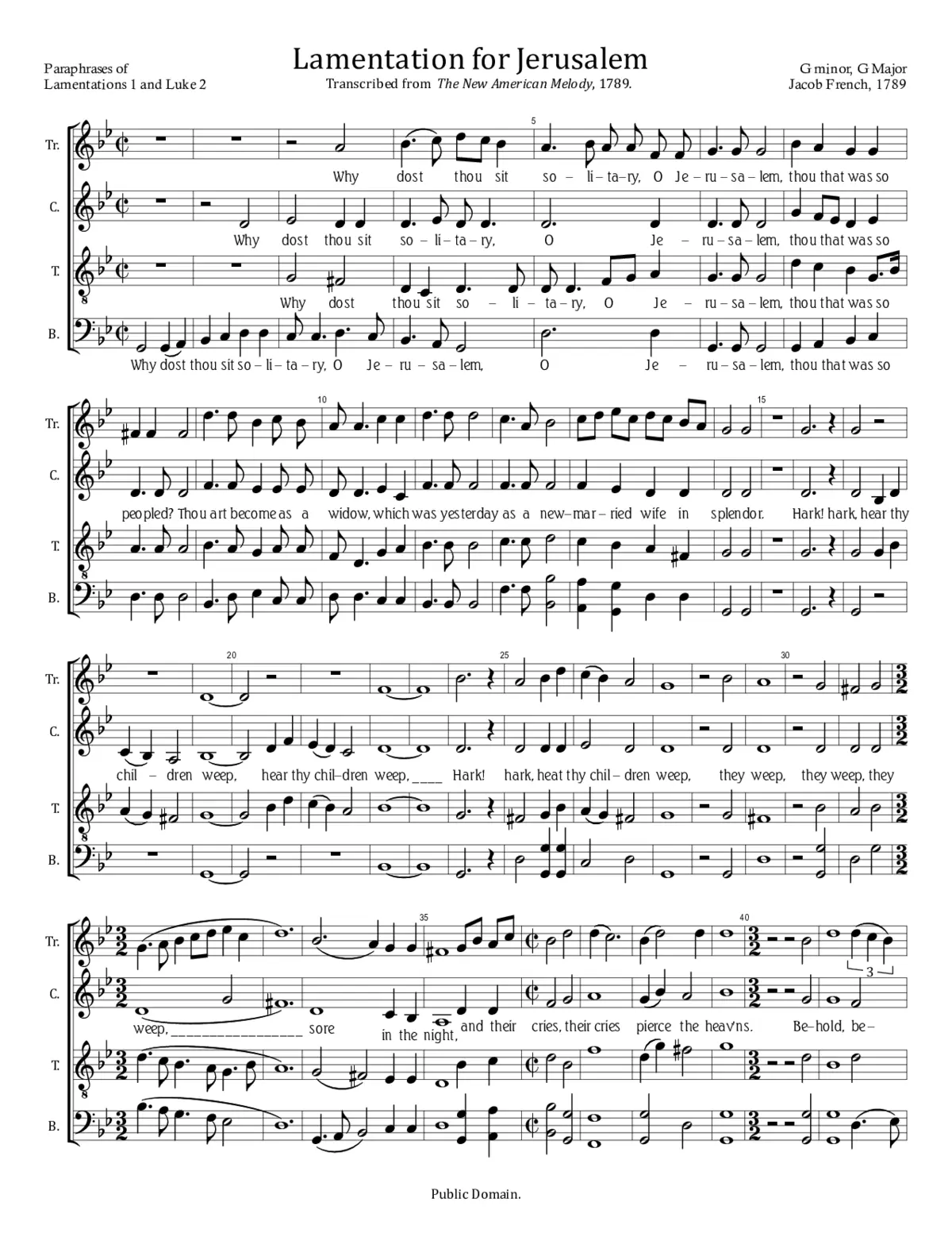 Lamentation for Jerusalem - Page 1