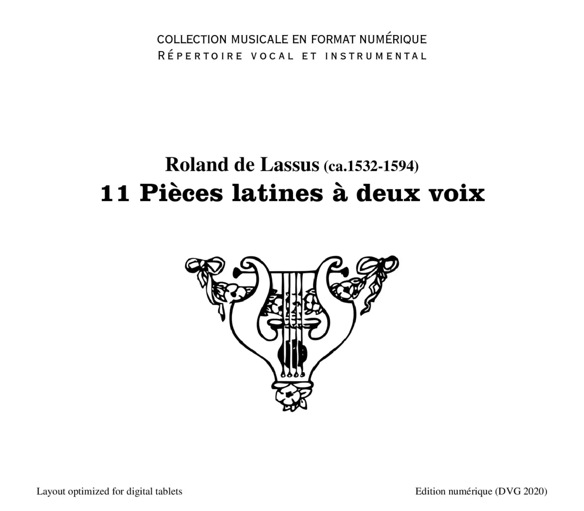 11 Pièces latines à deux voix - Page 1