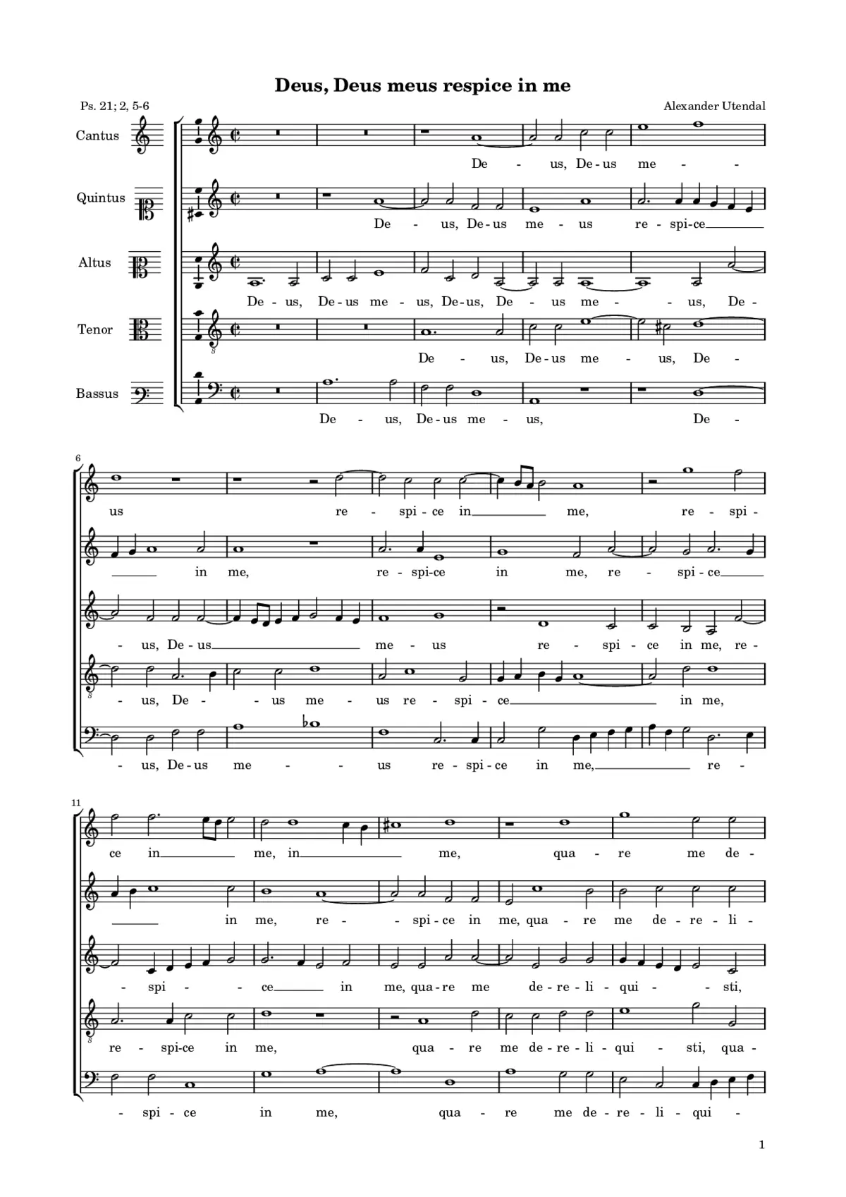 Deus, Deus meus respice in me - Page 1