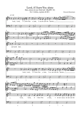 Herr, wenn ich nur dich habe, BuxWV38