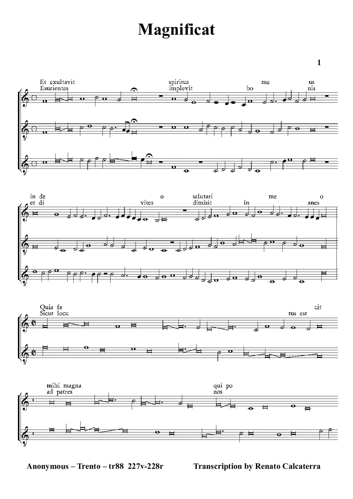 Magnificat (tr88) XI - Page 1